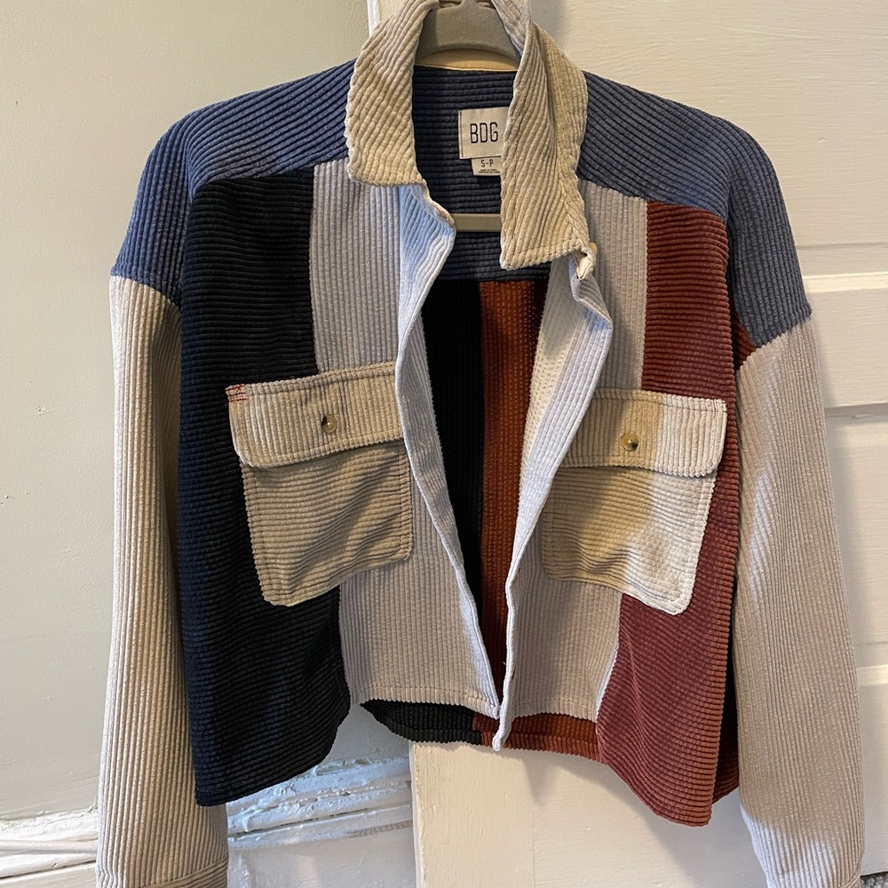 BDG color block button up, S